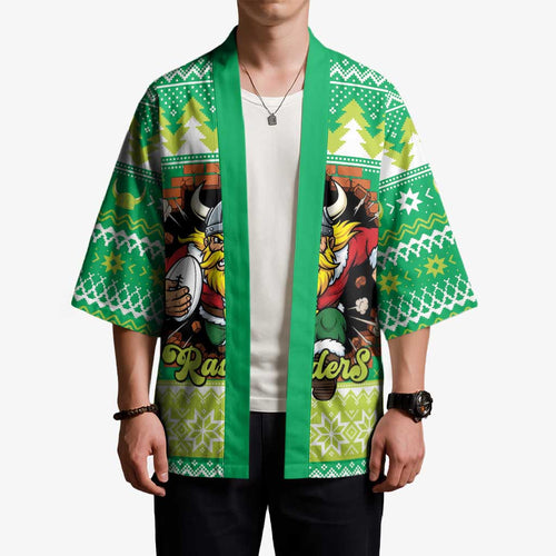 Santa Raiders Personalized Kimono Christmas Rugby League Spirit - Aussie Hoodie