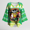 Santa Raiders Personalized Kimono Sleeve Blouse Christmas Rugby League Spirit - Aussie Hoodie
