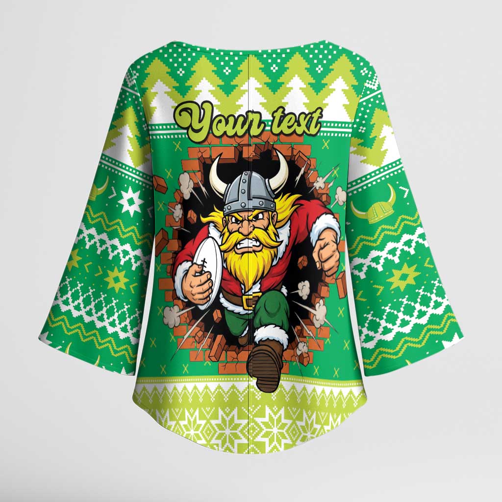 Santa Raiders Personalized Kimono Sleeve Blouse Christmas Rugby League Spirit - Aussie Hoodie