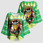 Santa Raiders Personalized Kimono Sleeve Blouse Christmas Rugby League Spirit - Aussie Hoodie