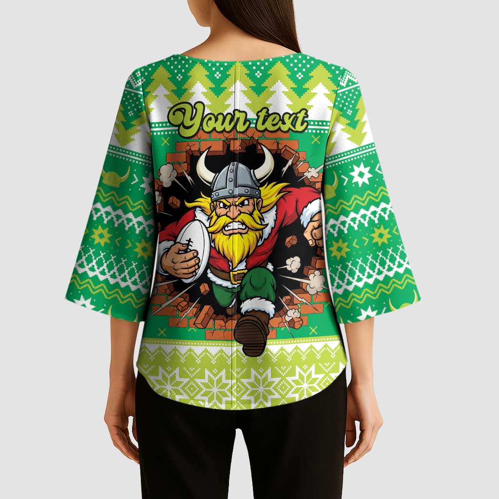 Santa Raiders Personalized Kimono Sleeve Blouse Christmas Rugby League Spirit - Aussie Hoodie