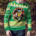 Santa Raiders Personalized Ugly Christmas Sweater Christmas Rugby League Spirit - Aussie Hoodie