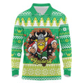 Santa Raiders Personalized Long Sleeve Polo Shirt Christmas Rugby League Spirit - Aussie Hoodie