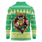 Santa Raiders Personalized Long Sleeve Polo Shirt Christmas Rugby League Spirit - Aussie Hoodie