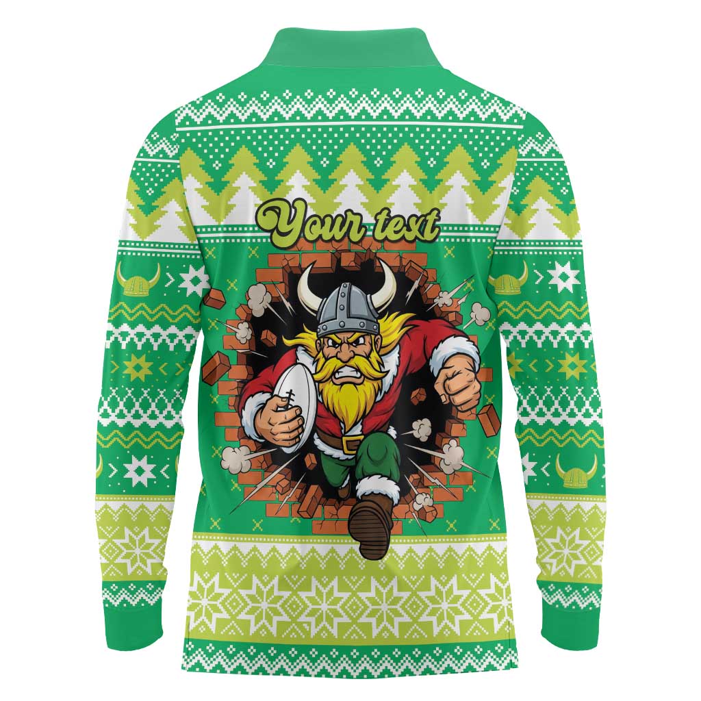 Santa Raiders Personalized Long Sleeve Polo Shirt Christmas Rugby League Spirit - Aussie Hoodie