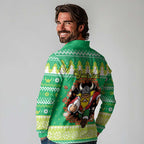 Santa Raiders Personalized Long Sleeve Polo Shirt Christmas Rugby League Spirit - Aussie Hoodie