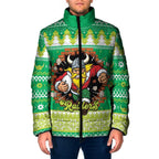 Santa Raiders Personalized Padded Jacket Christmas Rugby League Spirit - Aussie Hoodie