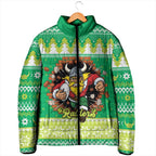 Santa Raiders Personalized Padded Jacket Christmas Rugby League Spirit - Aussie Hoodie