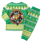 Santa Raiders Personalized Christmas Pajama Set Christmas Rugby League Spirit - Aussie Hoodie