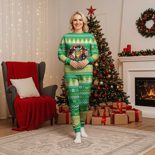 Santa Raiders Personalized Christmas Pajama Set Christmas Rugby League Spirit - Aussie Hoodie