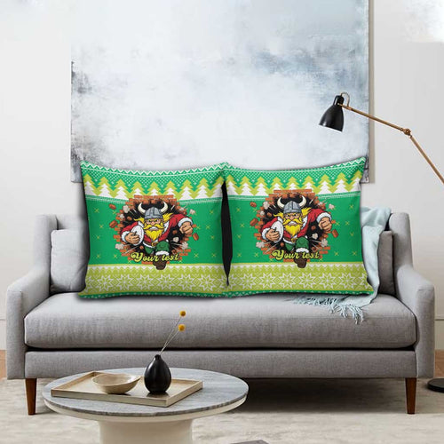 Santa Raiders Personalized Pillow Cover Christmas Rugby League Spirit - Aussie Hoodie