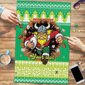 Santa Raiders Personalized Puzzle Christmas Rugby League Spirit - Aussie Hoodie