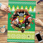 Santa Raiders Personalized Puzzle Christmas Rugby League Spirit - Aussie Hoodie