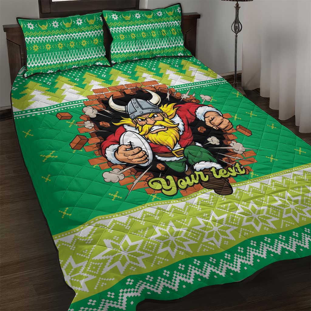 Santa Raiders Personalized Quilt Bed Set Christmas Rugby League Spirit - Aussie Hoodie