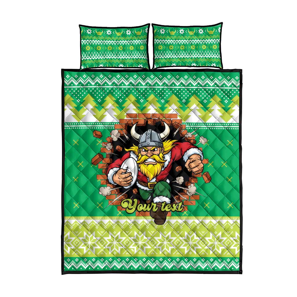 Santa Raiders Personalized Quilt Bed Set Christmas Rugby League Spirit - Aussie Hoodie
