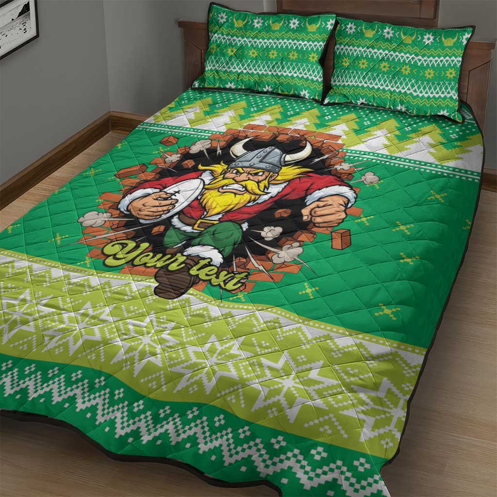 Santa Raiders Personalized Quilt Bed Set Christmas Rugby League Spirit - Aussie Hoodie