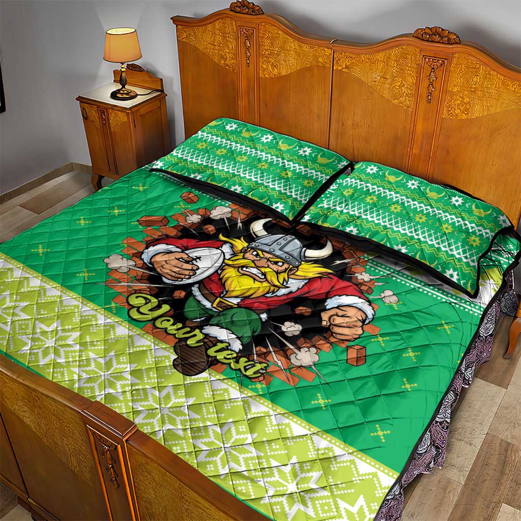 Santa Raiders Personalized Quilt Bed Set Christmas Rugby League Spirit - Aussie Hoodie
