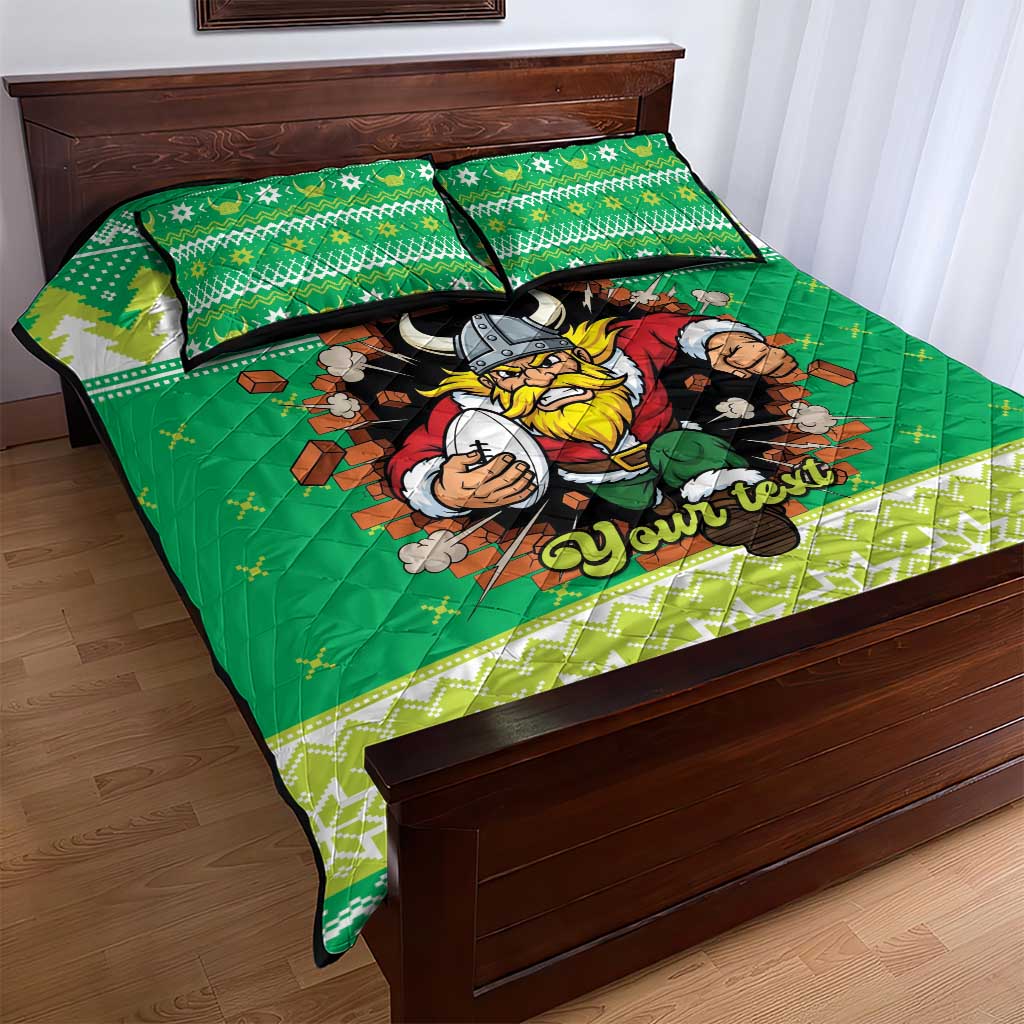 Santa Raiders Personalized Quilt Bed Set Christmas Rugby League Spirit - Aussie Hoodie