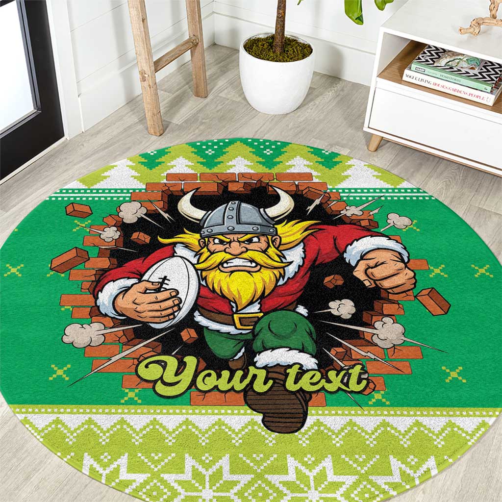 Santa Raiders Personalized Round Carpet Christmas Rugby League Spirit - Aussie Hoodie
