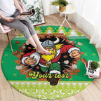 Santa Raiders Personalized Round Carpet Christmas Rugby League Spirit - Aussie Hoodie