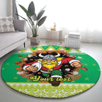 Santa Raiders Personalized Round Carpet Christmas Rugby League Spirit - Aussie Hoodie
