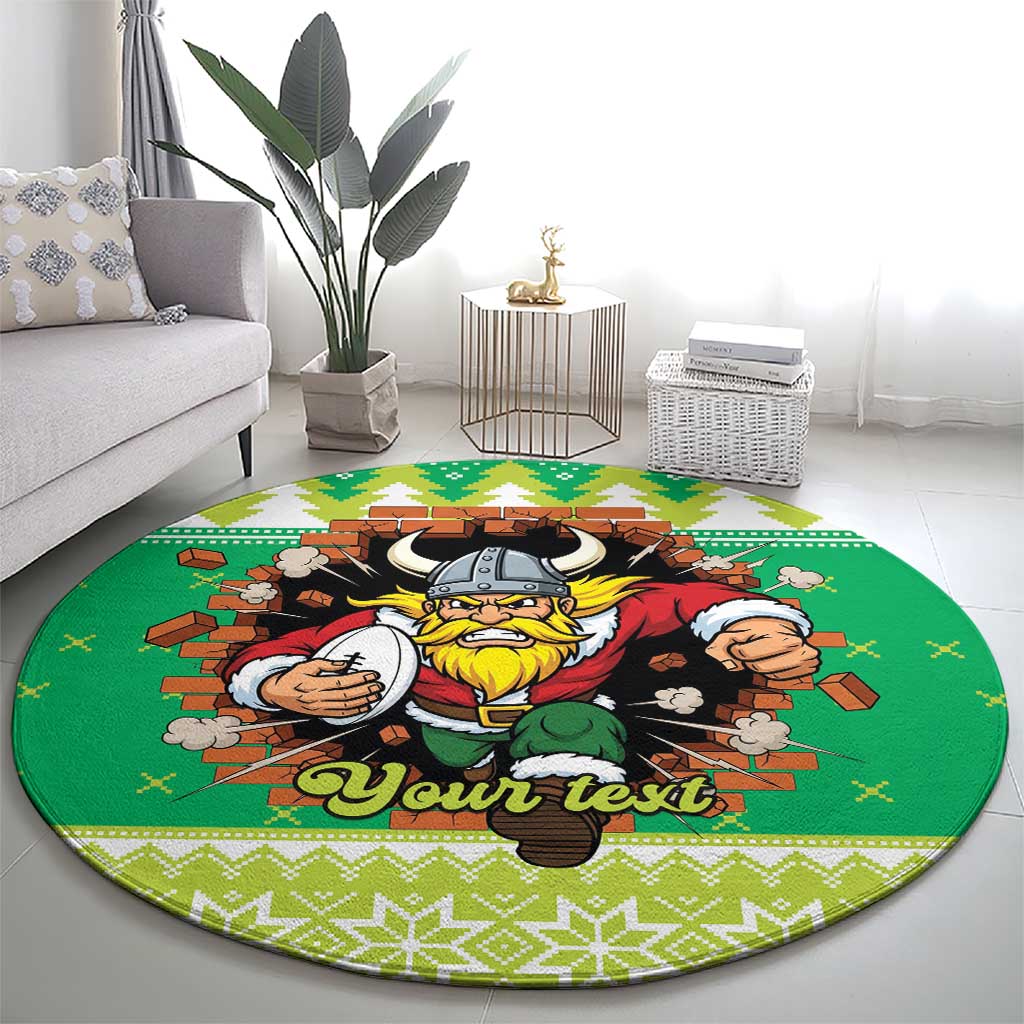 Santa Raiders Personalized Round Carpet Christmas Rugby League Spirit - Aussie Hoodie