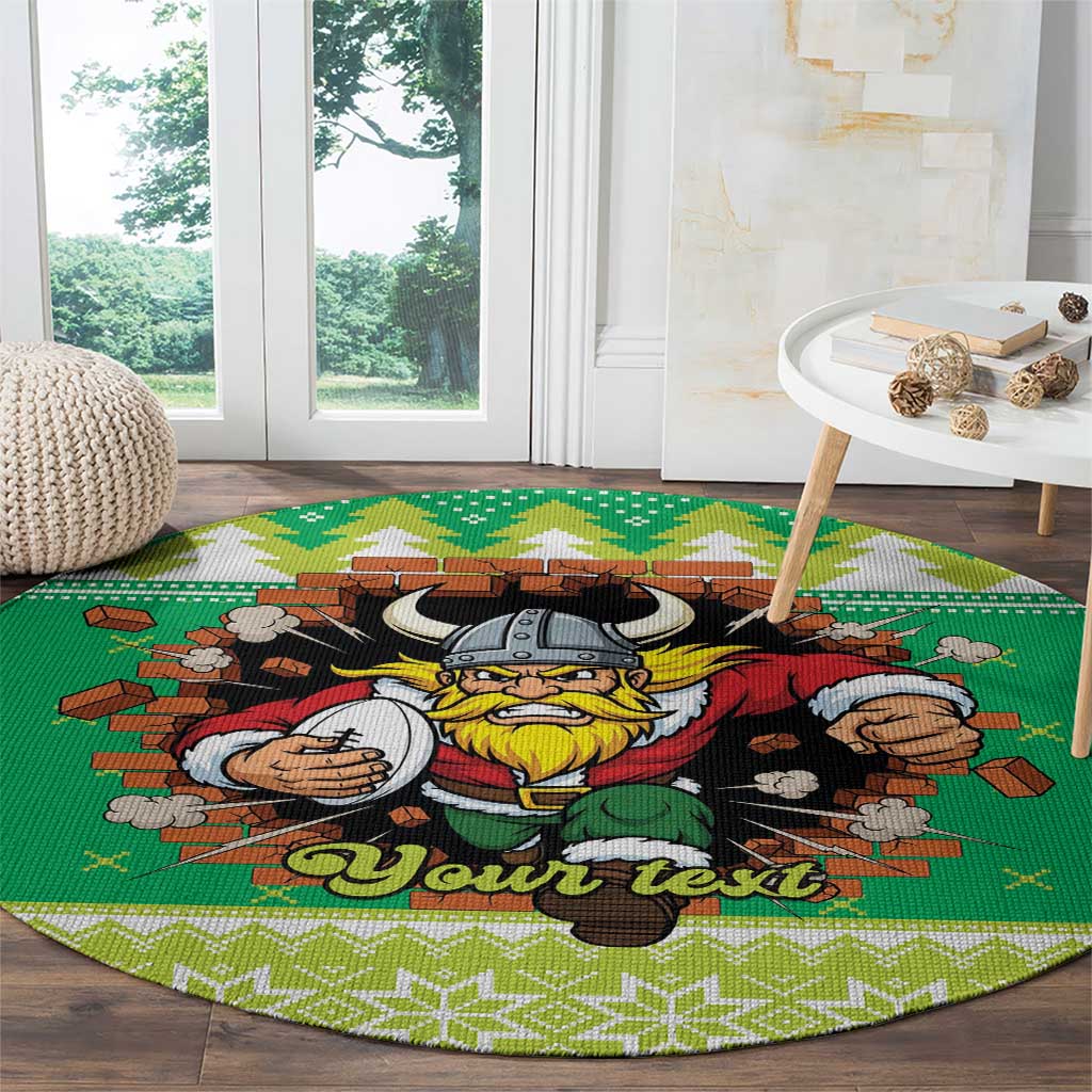 Santa Raiders Personalized Round Carpet Christmas Rugby League Spirit - Aussie Hoodie