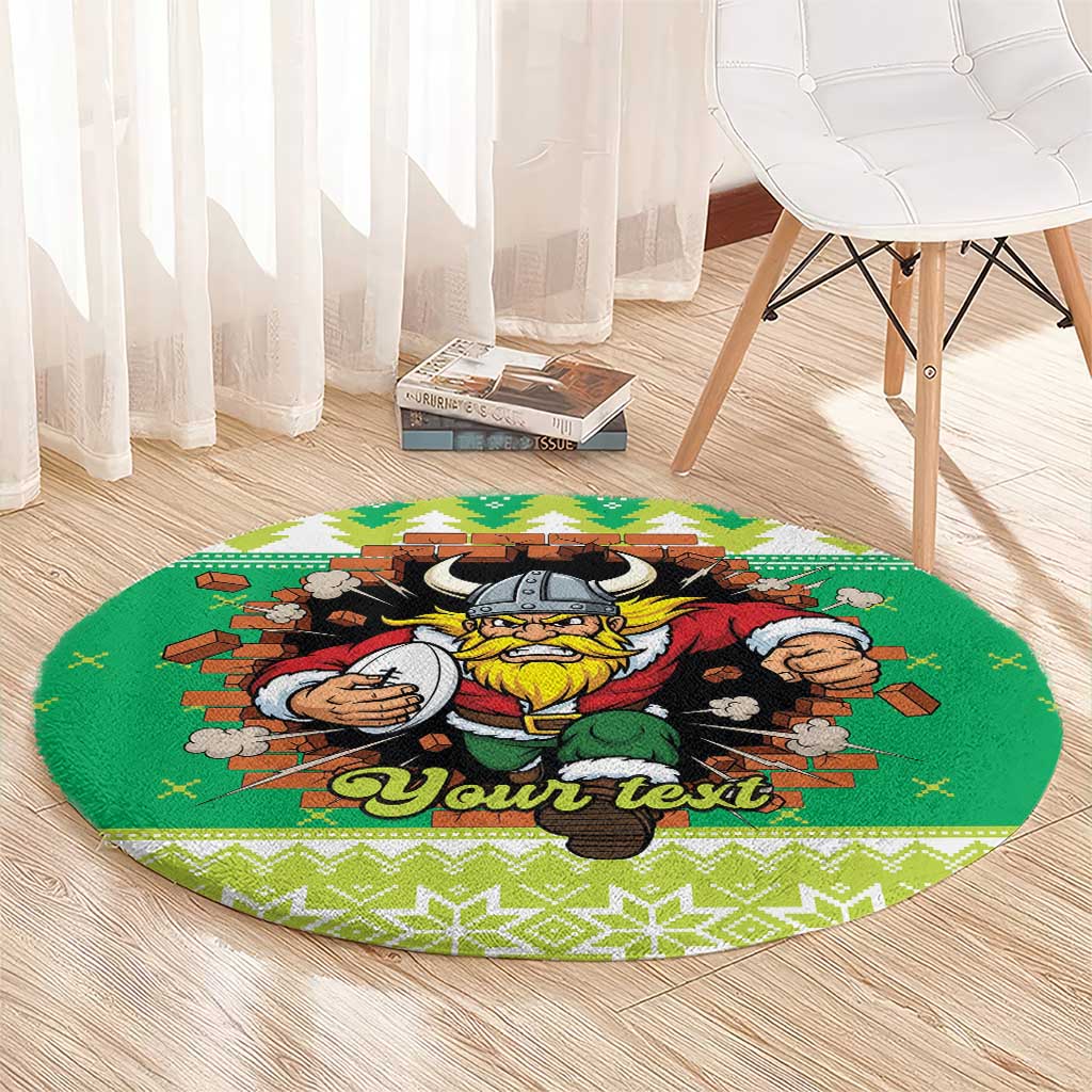 Santa Raiders Personalized Round Carpet Christmas Rugby League Spirit - Aussie Hoodie