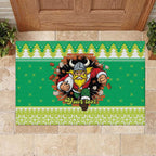 Santa Raiders Personalized Rubber Doormat Christmas Rugby League Spirit - Aussie Hoodie