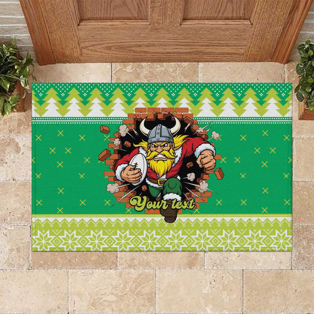 Santa Raiders Personalized Rubber Doormat Christmas Rugby League Spirit - Aussie Hoodie