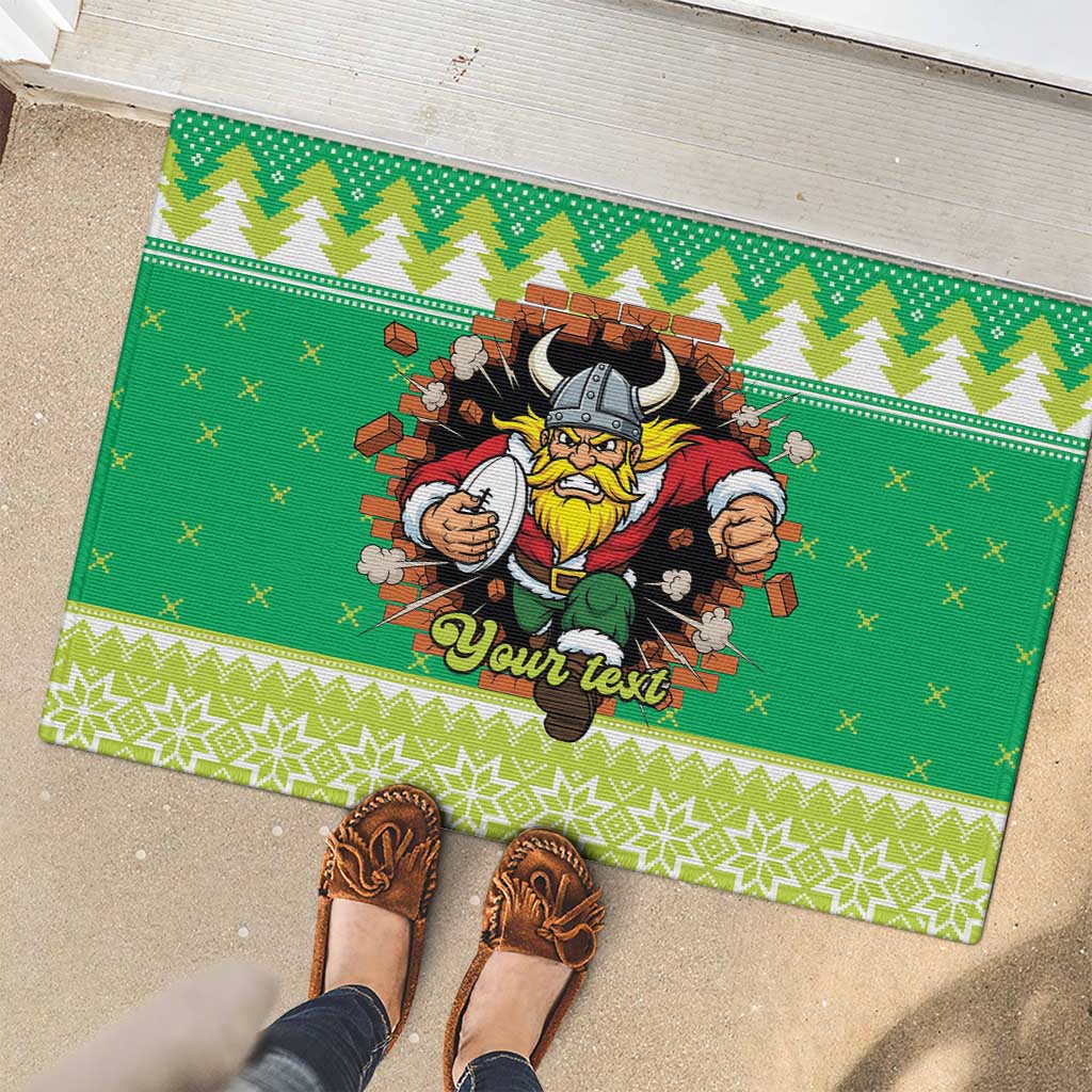 Santa Raiders Personalized Rubber Doormat Christmas Rugby League Spirit - Aussie Hoodie
