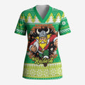 Santa Raiders Personalized Scrub Top Christmas Rugby League Spirit - Aussie Hoodie