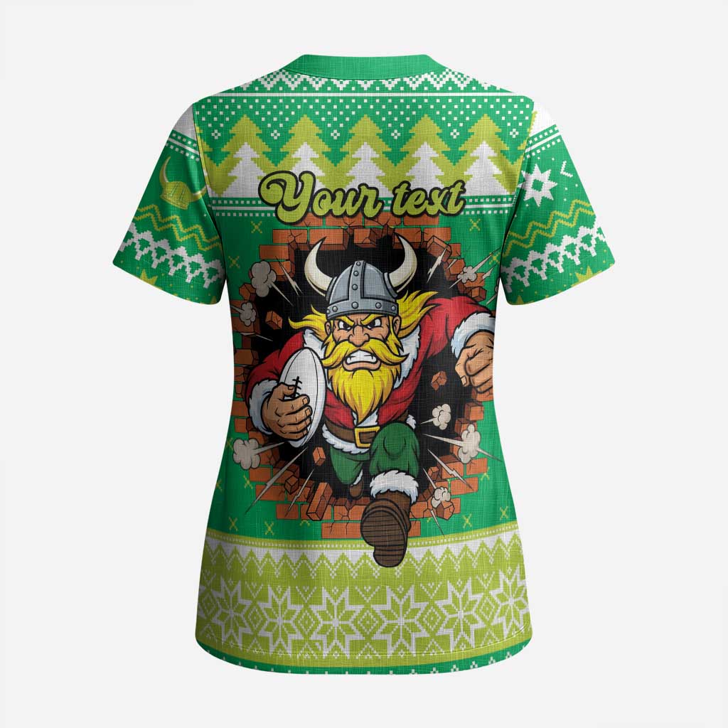 Santa Raiders Personalized Scrub Top Christmas Rugby League Spirit - Aussie Hoodie