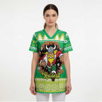 Santa Raiders Personalized Scrub Top Christmas Rugby League Spirit - Aussie Hoodie