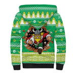 Santa Raiders Personalized Sherpa Hoodie Christmas Rugby League Spirit - Aussie Hoodie
