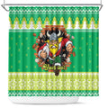 Santa Raiders Personalized Shower Curtain Christmas Rugby League Spirit - Aussie Hoodie