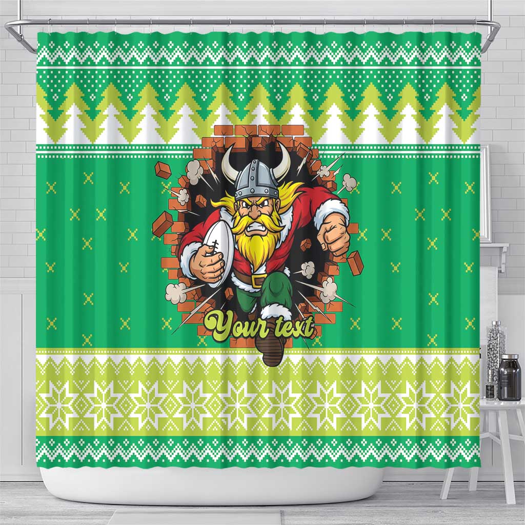 Santa Raiders Personalized Shower Curtain Christmas Rugby League Spirit - Aussie Hoodie