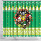 Santa Raiders Personalized Shower Curtain Christmas Rugby League Spirit - Aussie Hoodie