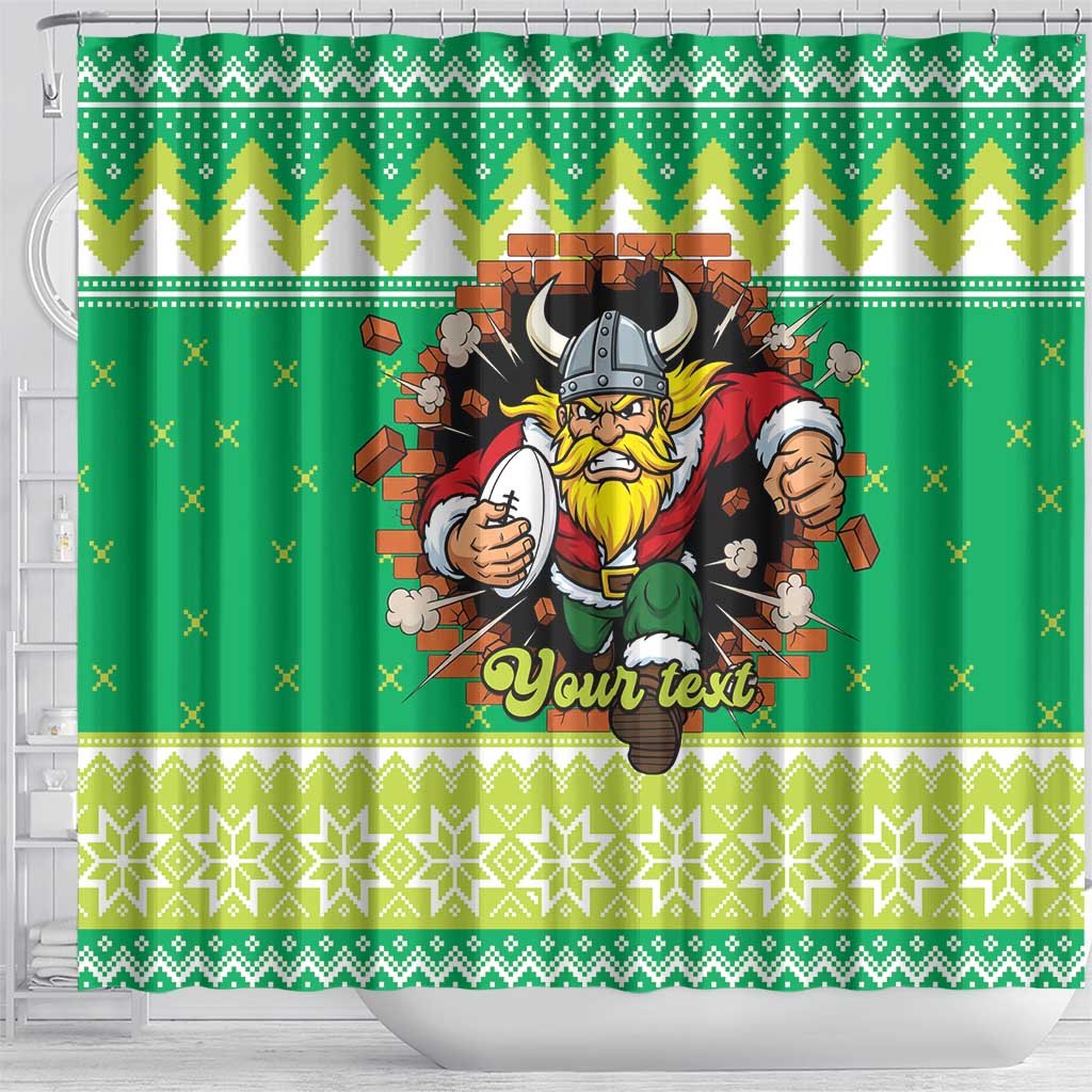 Santa Raiders Personalized Shower Curtain Christmas Rugby League Spirit - Aussie Hoodie