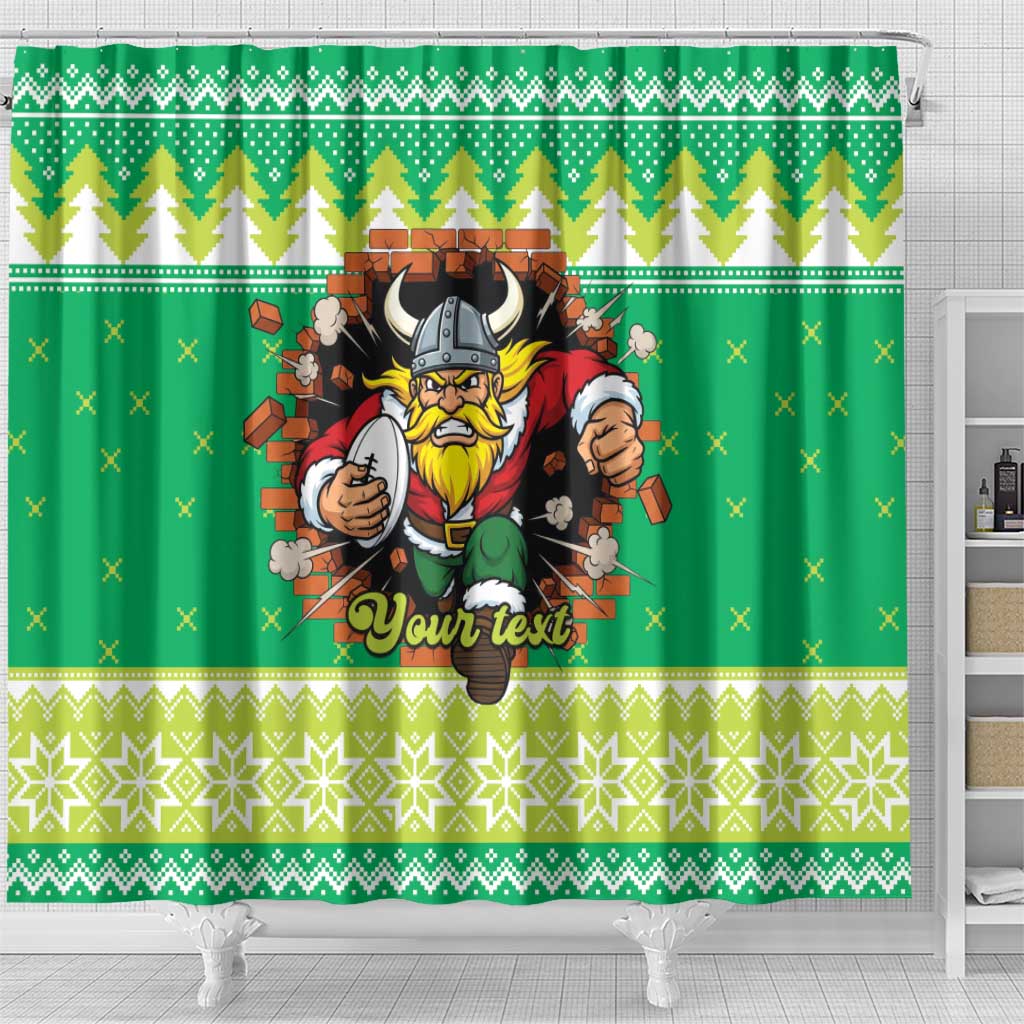 Santa Raiders Personalized Shower Curtain Christmas Rugby League Spirit - Aussie Hoodie