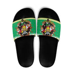 Santa Raiders Personalized Slide Sandals Christmas Rugby League Spirit - Aussie Hoodie