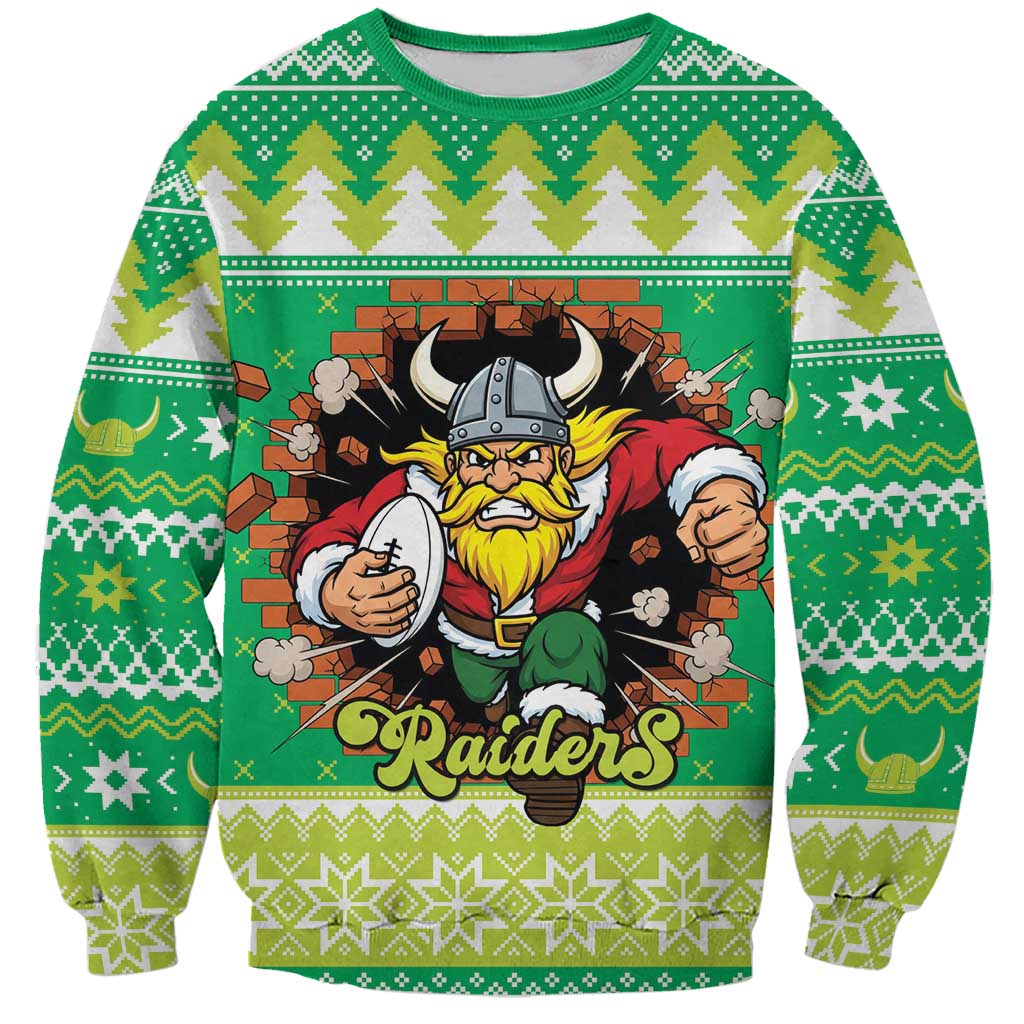 Santa Raiders Personalized Sweatshirt Christmas Rugby League Spirit - Aussie Hoodie