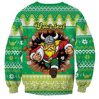 Santa Raiders Personalized Sweatshirt Christmas Rugby League Spirit - Aussie Hoodie