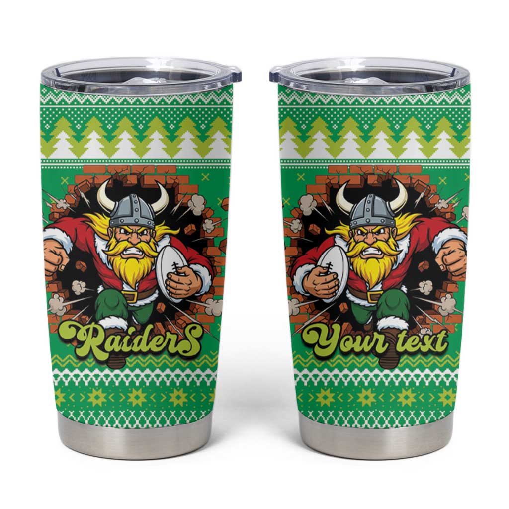 Santa Raiders Personalized Tumbler Cup Christmas Rugby League Spirit - Aussie Hoodie