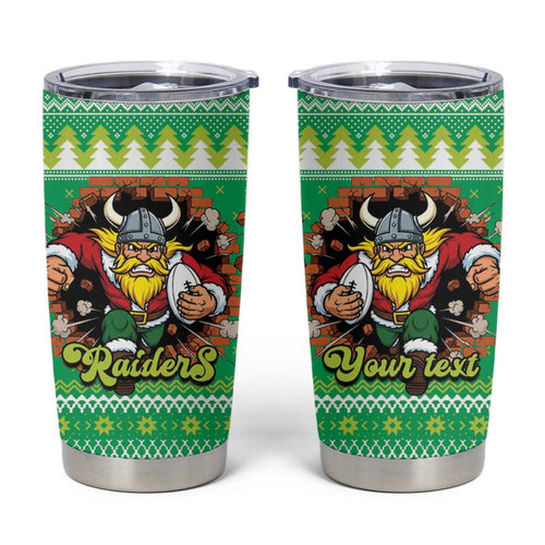 Santa Raiders Personalized Tumbler Cup Christmas Rugby League Spirit - Aussie Hoodie