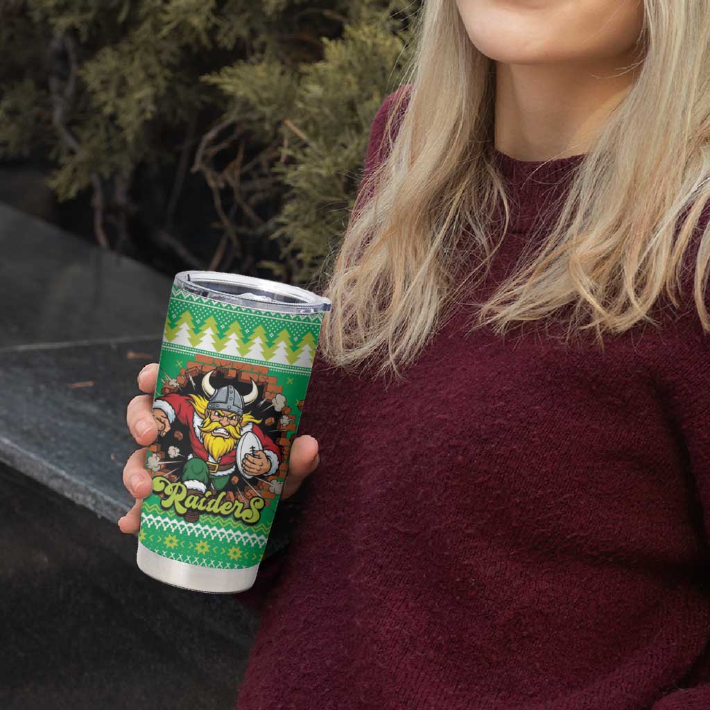 Santa Raiders Personalized Tumbler Cup Christmas Rugby League Spirit - Aussie Hoodie