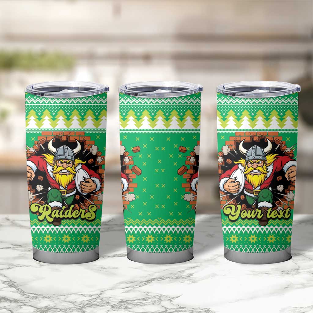 Santa Raiders Personalized Tumbler Cup Christmas Rugby League Spirit - Aussie Hoodie