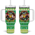 Santa Raiders Personalized Tumbler With Handle Christmas Rugby League Spirit - Aussie Hoodie