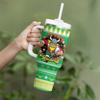 Santa Raiders Personalized Tumbler With Handle Christmas Rugby League Spirit - Aussie Hoodie