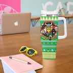 Santa Raiders Personalized Tumbler With Handle Christmas Rugby League Spirit - Aussie Hoodie